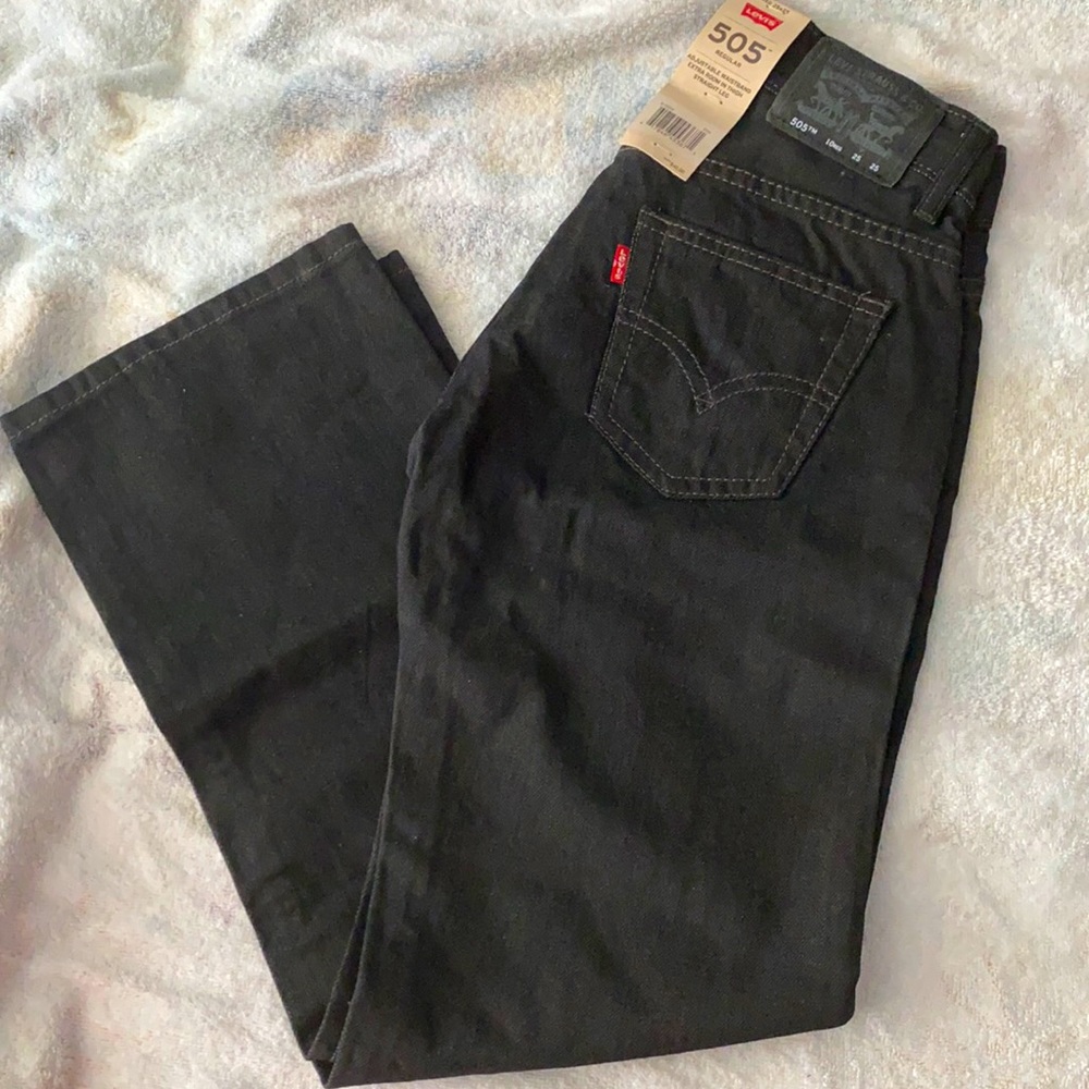 Brand new black 505 regular boy Levi’s jeans